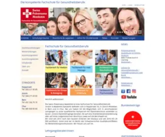 Swisspraevensana.ch(Swiss Prävensana Akademie) Screenshot