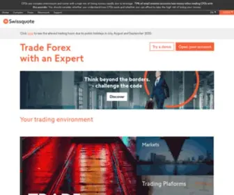 Swissquote.eu(Trade Forex and CFDs with an Expert in Online Trading) Screenshot