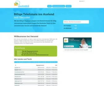 Swisstel.ch(Billige internationale Telefonate mit Swisstel) Screenshot