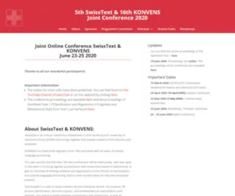 Swisstext-AND-Konvens-2020.org(SwissText and Konvens 2020) Screenshot