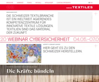 Swisstextiles.ch(Swiss Textiles) Screenshot