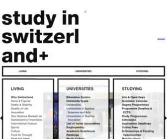 Swissuniversity.ch(Study in switzerland) Screenshot