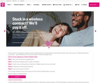 Switch2T-Mobile.com(T-Mobile Carrier Freedom) Screenshot