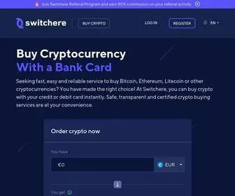 Switchere.com(Buy Crypto with Credit Card or Debit Card Instantly) Screenshot