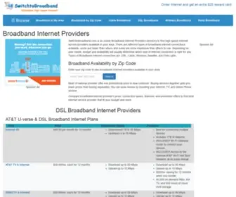 Switchtobroadband.com(Broadband Internet Providers Directory to find and compare broadband internet service providers) Screenshot