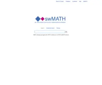 Swmath.org(Mathematical software) Screenshot