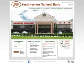 SWNBK.com(Southwestern National Bank) Screenshot