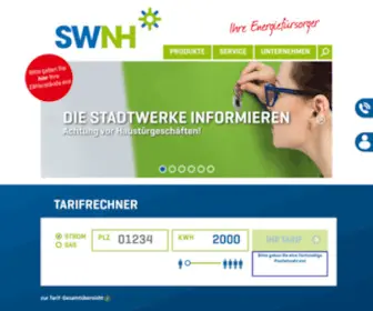 SWNH.de(Stadtwerke Neustadt in Holstein) Screenshot