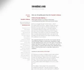 Swombat.com(On startups) Screenshot