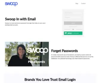 Swoopnow.com(Passwordless Authentication) Screenshot