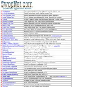 Swopnet.com(SwopNet Index Page) Screenshot
