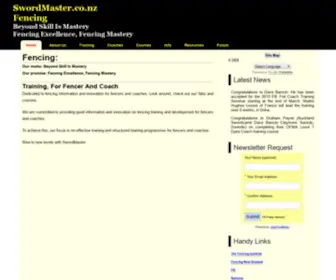Swordmaster.co.nz(SwordMaster for Fencers and Coaches) Screenshot