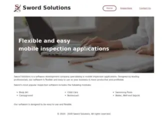 Swordsolutions.com(A software development company specializing in mobile inspection applications) Screenshot