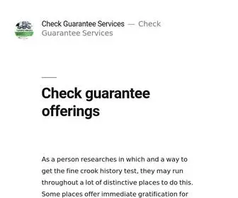 Swordwarehouse.com(Check Guarantee Services) Screenshot