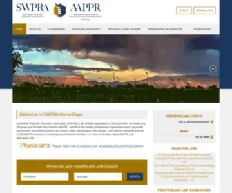 SWpra.org(Southwest Physician Recruiters Association) Screenshot