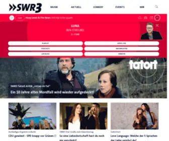 SWR3.de(Aktuelles, Musik, Comedy & vieles mehr beim Pop-Radio SWR3) Screenshot