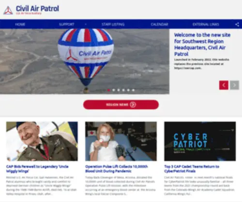 SWrcap.com(Southwest Region Civil Air Patrol) Screenshot