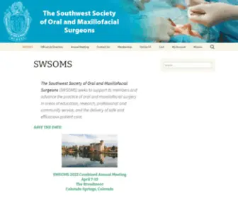 Swsoms.com(Southwest Society of Oral and Maxillofacial Surgeons) Screenshot