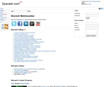 Syavash.com(Siavash Mahmoudian official website) Screenshot
