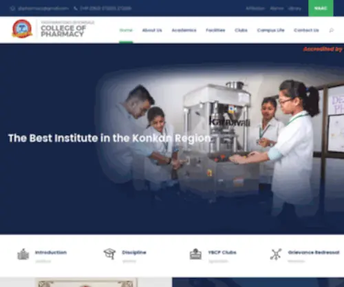 Sybespharmacy.com(Yashwantrao Bhonsale College of Pharmacy (YBCP)) Screenshot