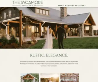 Sycamoreevents.com(Rustic) Screenshot