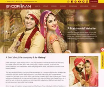 Sycorian.com(Online Matrimonial Service Provider in Delhi) Screenshot