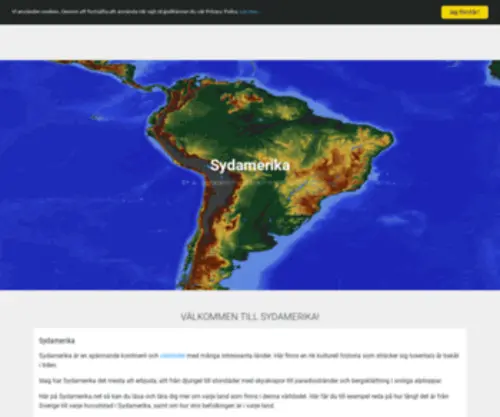 Sydamerika.net(Fakta om Sydamerika) Screenshot