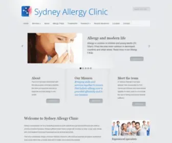 SYdneyallergyclinic.com(Bringing skills and services together to ensure that holistic allergy care) Screenshot