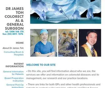 SYdneycolorectalsurgeons.com.au(Dr James Toh) Screenshot