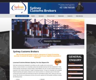 SYdneycustomsbrokers.com(Licensed Customs Brokers & Clearance Sydney) Screenshot