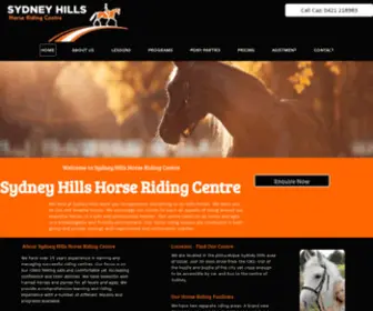 SYdneyhillshorseriding.com(Sydney Horse Riding Lessons) Screenshot