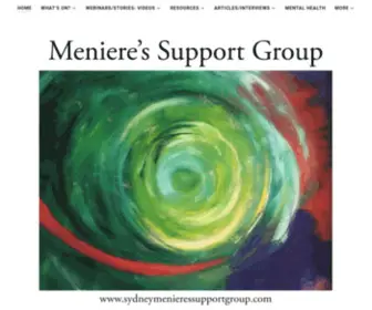 SYdneymenieressupportgroup.com(Meniere's Disease Support) Screenshot