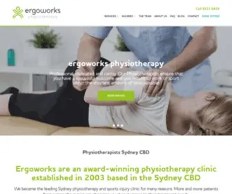 SYdneyphysiotherapist.com.au(Ergoworks Physiotherapy) Screenshot