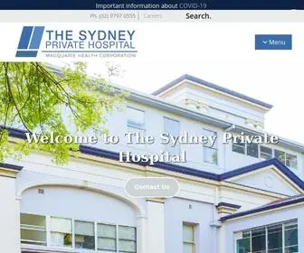 SYdneyprivate.com.au(The Sydney Private Hospital) Screenshot