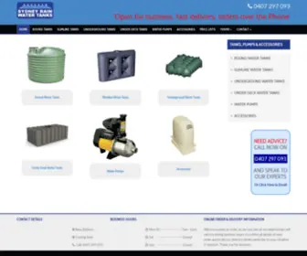 SYdneyrainwatertanks.com(1000 litre 5000 litre Water Tank) Screenshot