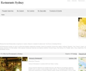 SYdneyrestaurants.net.au(Best Sydney Restaurants Guide) Screenshot