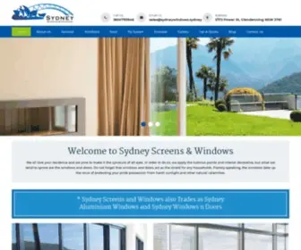 SYdneyscreens.com.au(Sydney Screens and Windows Pty Ltd) Screenshot