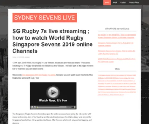 SYdneysevenslive.com(2020 Sydney Sevens live stream How to watch Australia 7s Rugby online) Screenshot