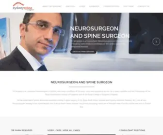 SYdneyspinesurgeon.com(Neurosurgeon Sydney and Spinal Surgeon Sydney Dr Yanni Sergides) Screenshot