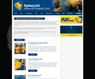 SYdneyunigridiron.com(The Sydney University American Football Club) Screenshot