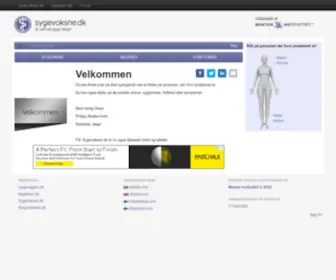 Sygevoksne.dk(Velkommen) Screenshot