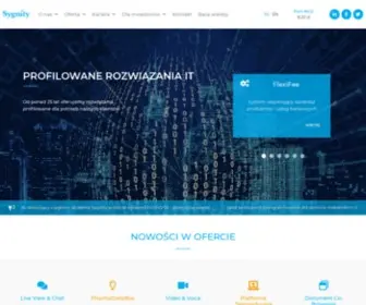 SYgnity.pl(Producent oprogramowania zajmujący się tworzeniem zaawansowanych systemów informatycznych dla firm oraz świadczeniem usług IT) Screenshot