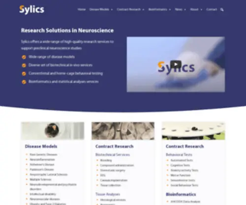 Sylics.com(Research Solutions in Neuroscience) Screenshot