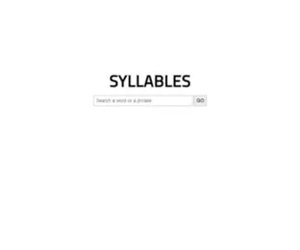 SYllables.com(Forsale Lander) Screenshot