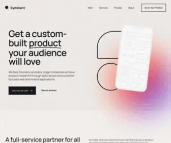 SYmbiant.co(We help founders and early stage companies achieve product market fit through data) Screenshot