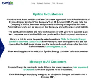 SYmbioenergy.co.uk(Symbio Energy) Screenshot