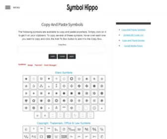 SYmbolhippo.com(Symbol Hippo) Screenshot
