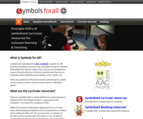 SYmbolsforall.org.uk(Symbols for All) Screenshot