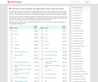 SYmbolsign.com(Symbols And Signs) Screenshot