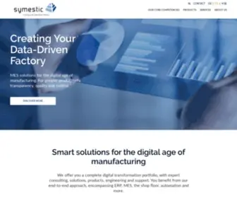 Symestic.com(SYMESTIC unterstützt produzierende Unternehmen bei der Umsetzung von Digitalisierungs) Screenshot